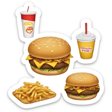 Fast food sticker