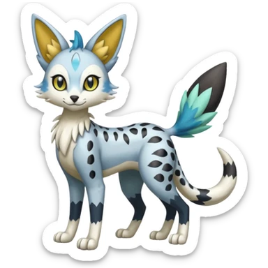 Meloetta-Trico-Silvally-Nargacuga-Sergal-Serval-Cresselia-Fakémon-creature-hybrid sticker