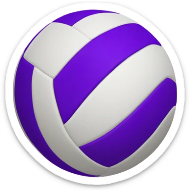 Purple volleyball sticker
