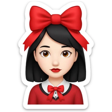 Adolf Hitler Like a girl hair with a bow  That he has black hair and a small mustache like Hitle r  sticker