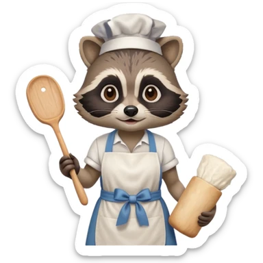 baker raccoon sticker