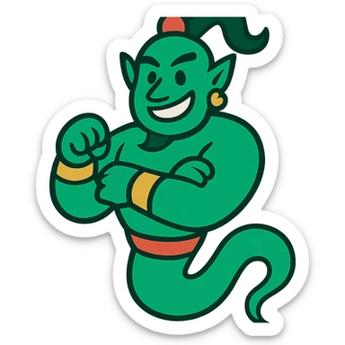 green genie sticker