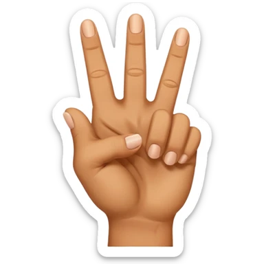 Punho cruzado mostrando o dedo do meio sticker