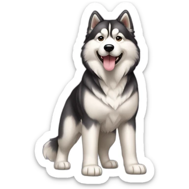 Dog alaskan malamute full-height sticker