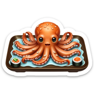 Octopus sushi sticker