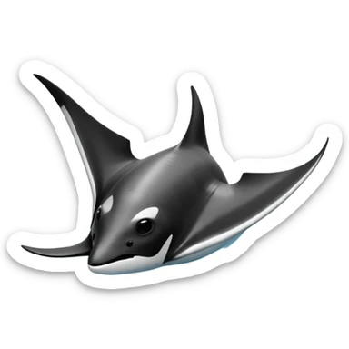 manta ray no background sticker