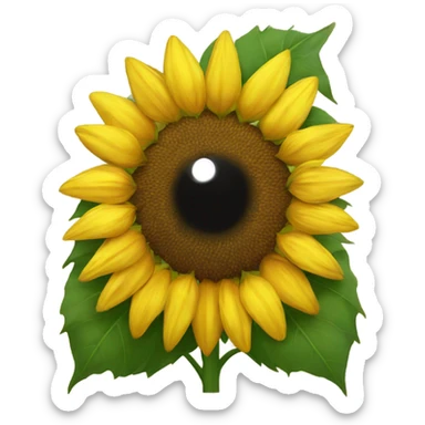 Sunflower with eyes  sticker