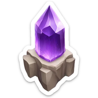 Charged amethyst tower crystal sticker