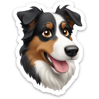 An Australian Shepard dog sticker