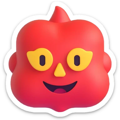 AI emoji icon, modern, friendly sticker