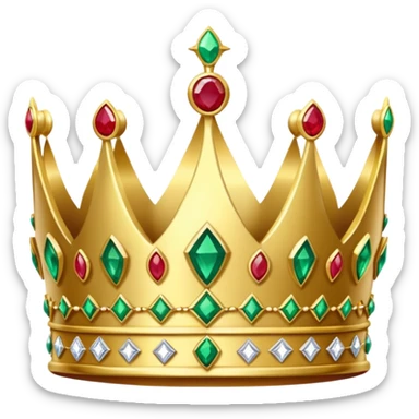 Crown with jewels sticker