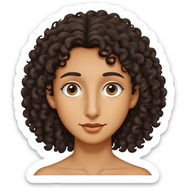Typical jew emoji with long nose and curls sticker
