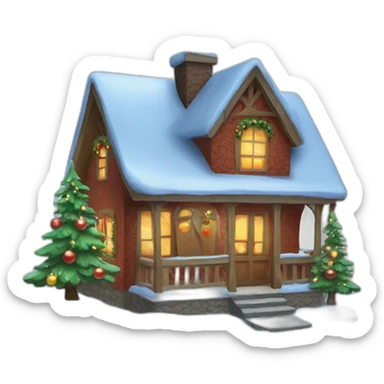 Christmas-house sticker