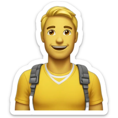Emoji amarillo silbando sticker
