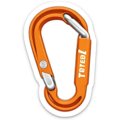 Realistic climbing carabiner that look like Petzl brand sticker