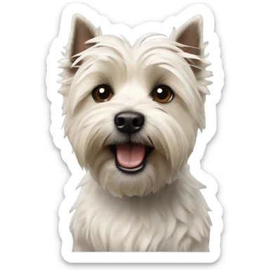 Cairn terrier Westie mix breed dog sticker