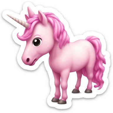 Pink unicorn sticker