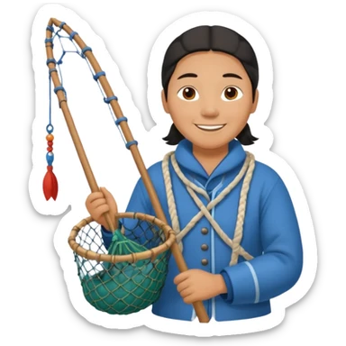 Inuit with nets sticker
