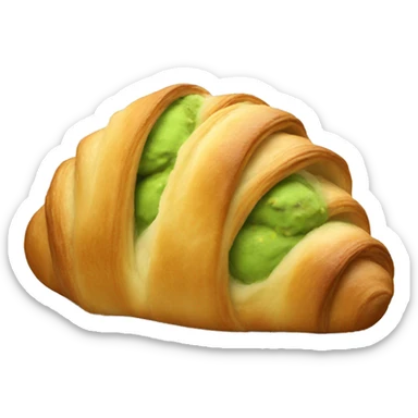 Make a pistachio croissant sticker