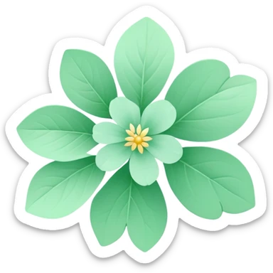 Mint green flowers  sticker