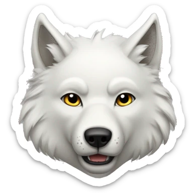 Bara white wolf sticker