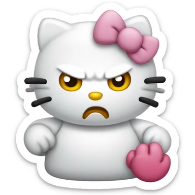 Hello kitty angry  sticker