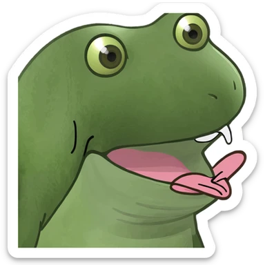 Tongue sticking out sticker
