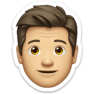 mark wahlberg cartoon wearing henley sticker