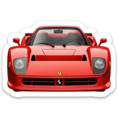 Enzo Ferrari driving a Ferrari f40 sticker