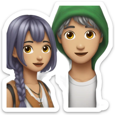 Palestinian girl with Taehyung from BTS sticker