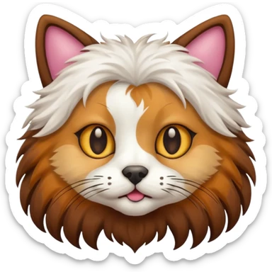 cat and dog one body sticker