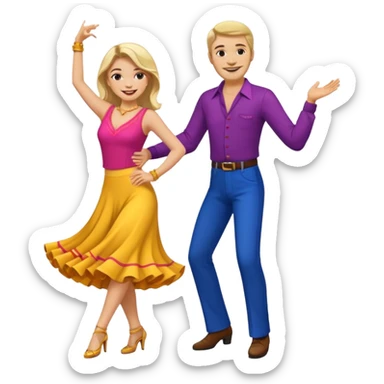Cats couple salsa dancing  sticker