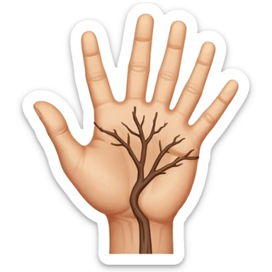 raised hand (stop gesture) sticker