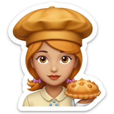 Create a Fusion of Butterscotch éclair and female woman are combine into new object sticker