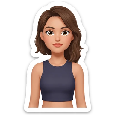 Beautician crop top sticker