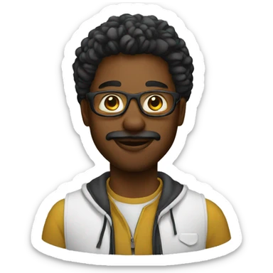 Black graphic designer  sticker