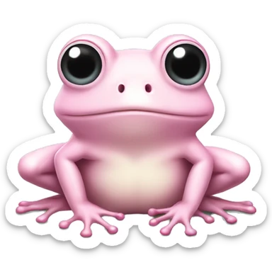 Light pink cute frog heart sticker
