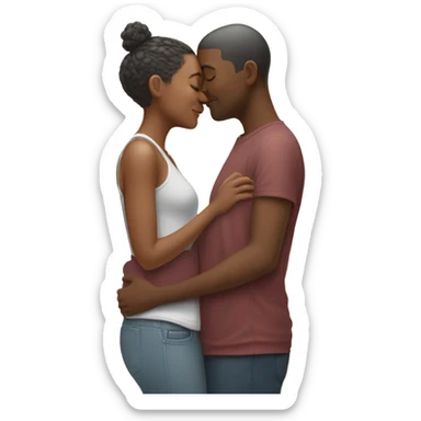 Couple kiss sticker