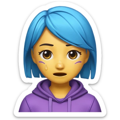 Faire un emoji à partir d'une image du skin fortnite Chani thème emote twitch fond transparent qui pleure. 
    sticker