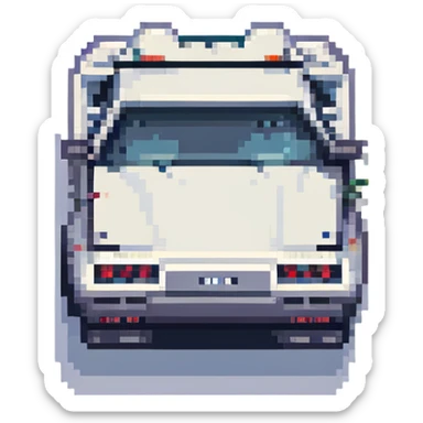 DeLorean car from the 80's sticker