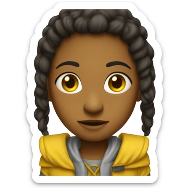 yellow nija hans sticker