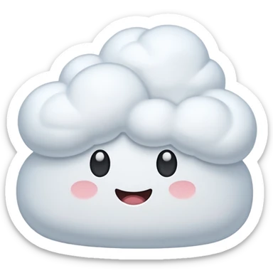 Marshmallow clouds sticker