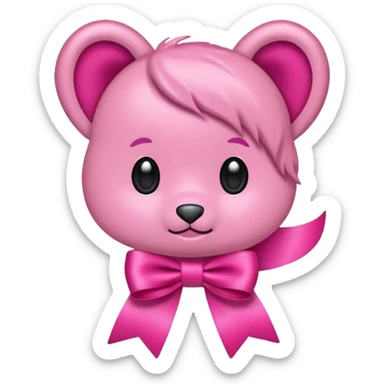 Pookie sticker ribbion sticker