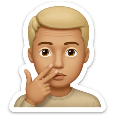 Hombre haciendo shhhh sticker