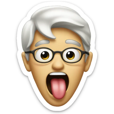 Sticking tongue out sticker