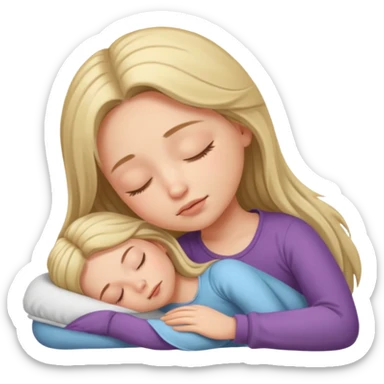 Una niña durmiendo sticker
