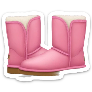 A pink pair of uggs sticker