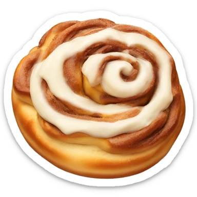 cinnamon bun with cream sticker
