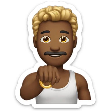 hombre con anillo de compromiso sticker