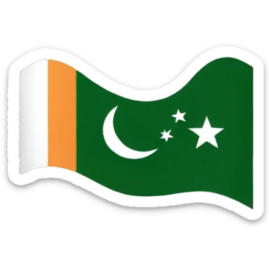 Indian and Pakistani flag combined sticker